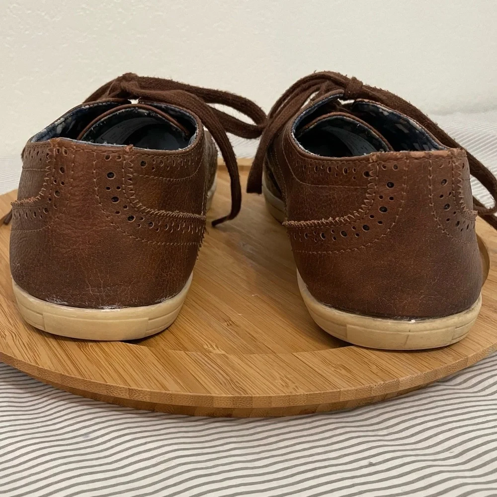 BEN SHERMAN‎ Nicholas wingtip Oxford sneakers chestnut brown Men’s 10